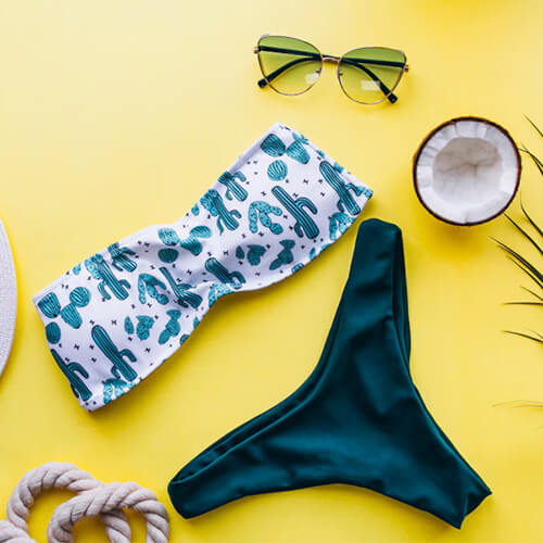 ست لباس زیر ساحلی نخ طبیعی زنانه آدیداس